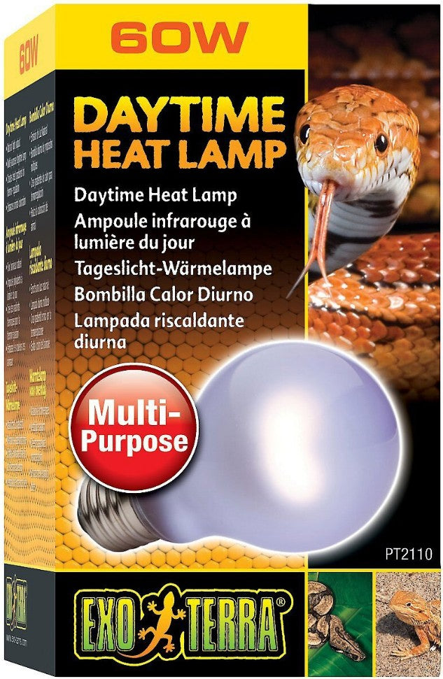 60 watt Exo Terra Daytime Heat Lamp Sun Glo Daylight Reptile Bulb