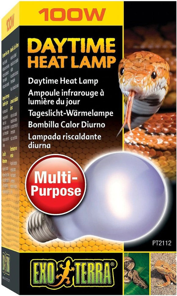 100 watt Exo Terra Daytime Heat Lamp Sun Glo Daylight Reptile Bulb