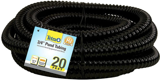 0.75" ID - 1 count Tetra Pond Corrugated Non-Kink Pond Tubing Black