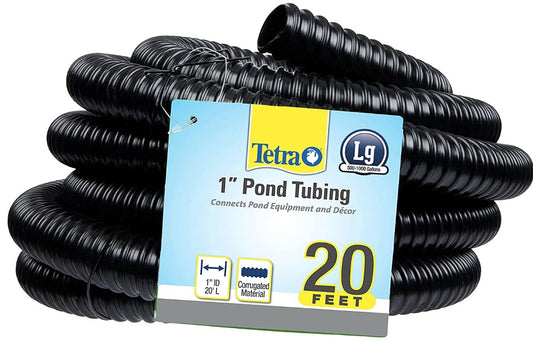 1" ID - 1 count Tetra Pond Corrugated Non-Kink Pond Tubing Black