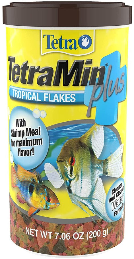 7.06 oz TetraMin Tropical Flakes Plus with Natural Shrimp Fish Food