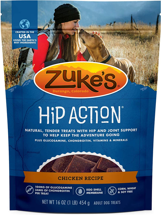 1 lb Zukes Hip Action Dog Treats Chicken Recipe