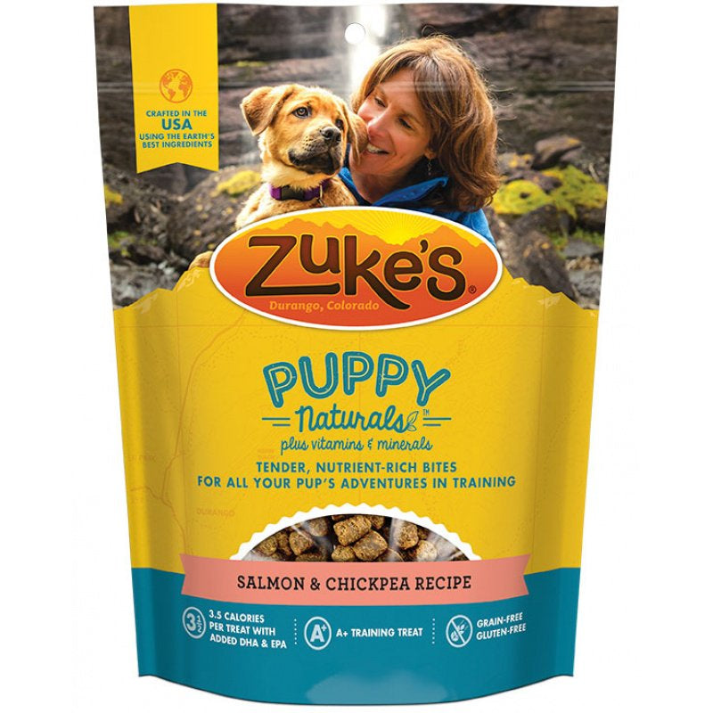 5 oz Zukes Puppy Naturals Treats Salmon and Chickpea