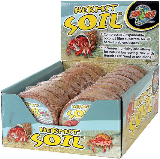 16 count Zoo Med Hermit Crab Soil Compressed Coconut Fiber