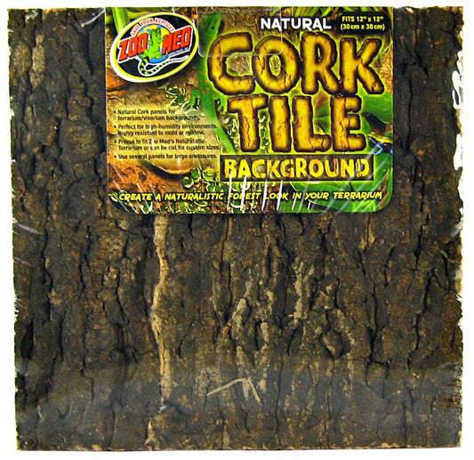 12" x 12" - 1 count Zoo Med Natural Cork Tile Background for Terrariums