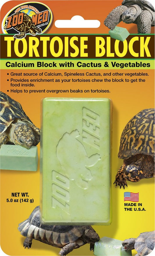 5 oz Zoo Med Tortoise Calcium Block with Cactus and Vegetables