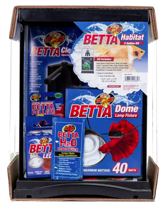 1 count Zoo Med Betta Habitat Kit 3 Gallon