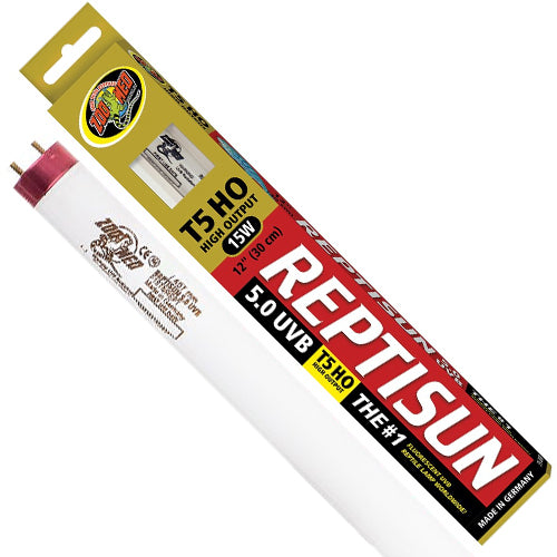 12" - 15 watt Zoo Med ReptiSun 5.0 UVB T5 HO High Output Fluorescent Bulb