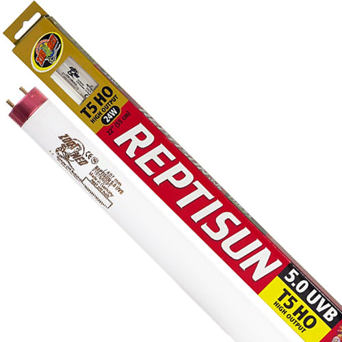 22" - 24 watt Zoo Med ReptiSun 5.0 UVB T5 HO High Output Fluorescent Bulb