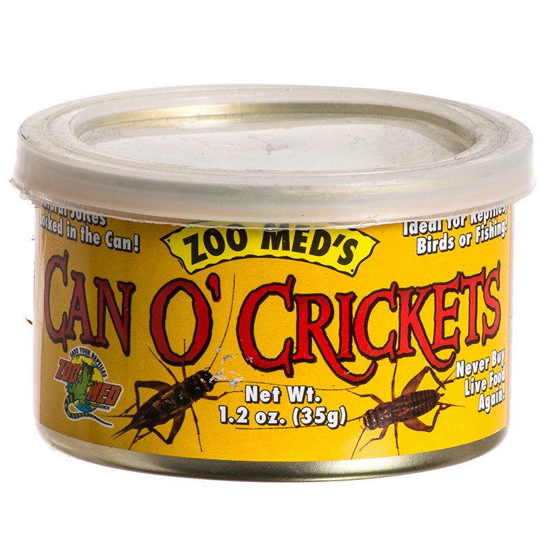 1.2 oz Zoo Med Can O' Crickets for Reptiles and Birds