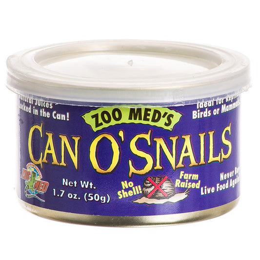 1.7 oz Zoo Med Can O' Snails for Reptiles, Birds or Mammals