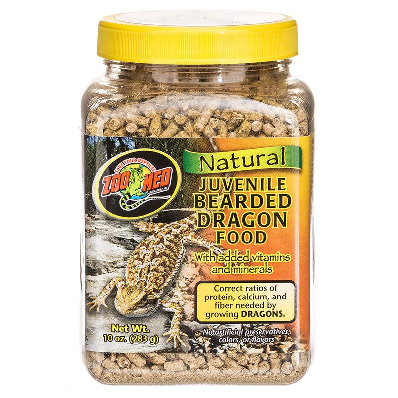 10 oz Zoo Med Natural Juvenile Bearded Dragon Food