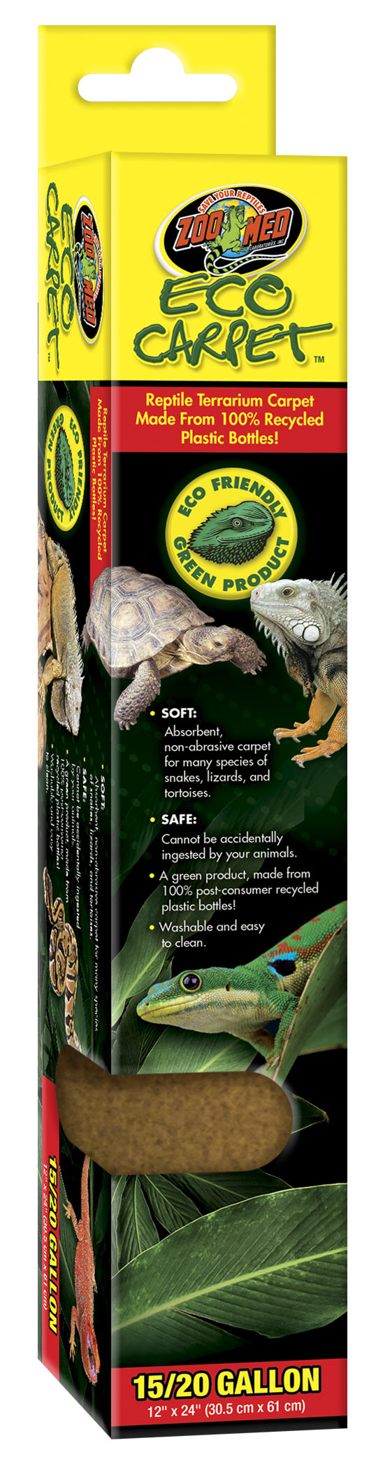 15/20 gallon - 1 count Zoo Med Eco Carpet Reptile Terrarium Carpet Tan