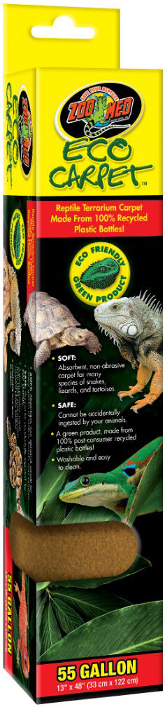 55 gallon - 1 count Zoo Med Eco Carpet Reptile Terrarium Carpet Tan