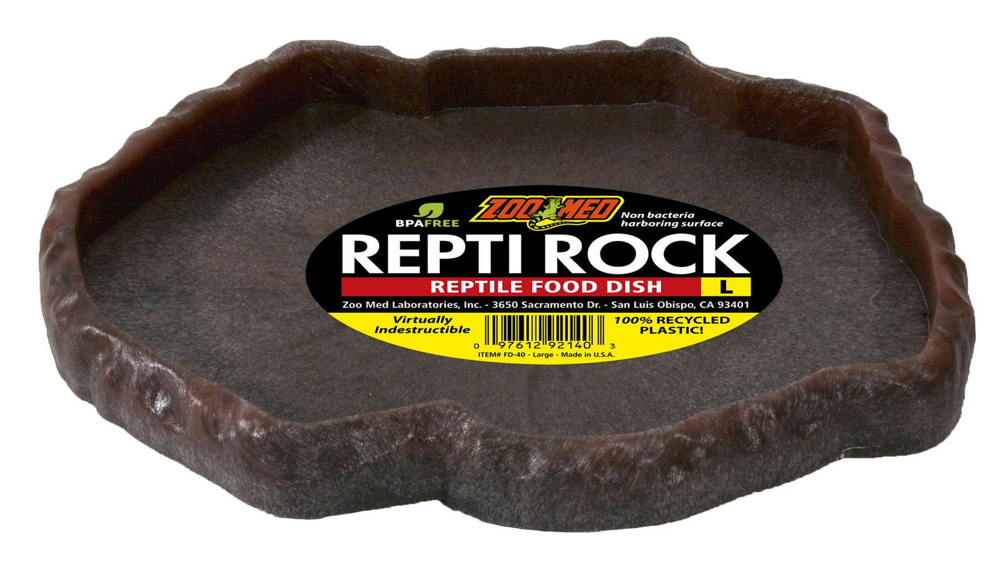 Large - 1 count Zoo Med Repti Rock Reptile Food Dish