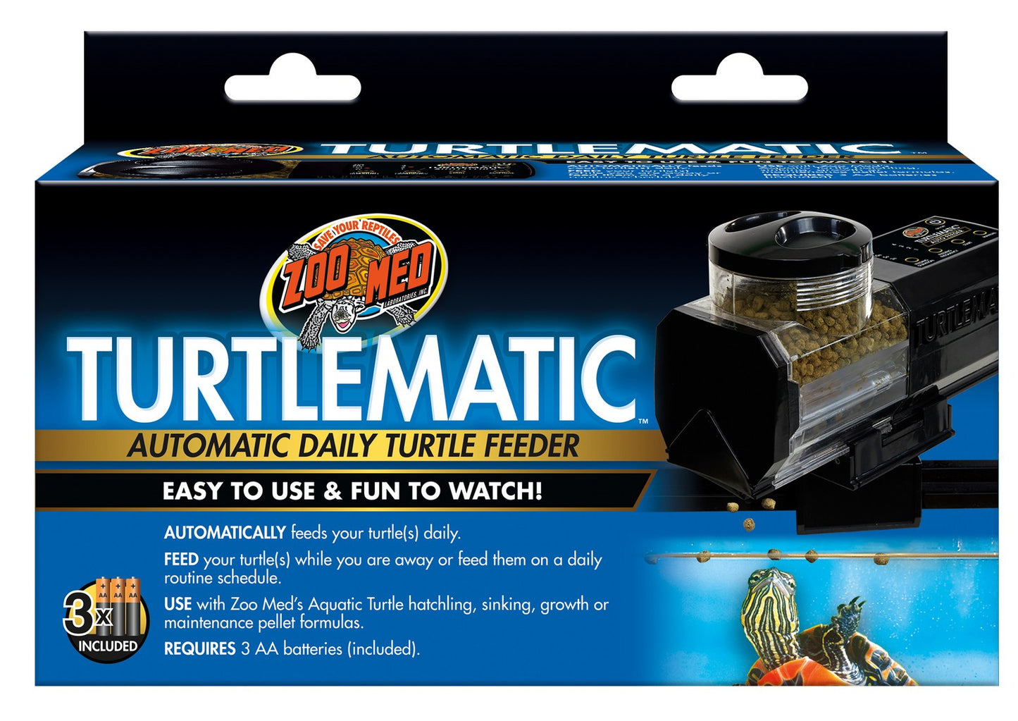 1 count Zoo Med Turtlematic Automatic Daily Turtle Feeder