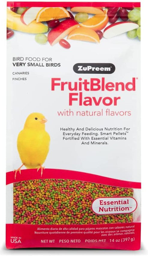 14 oz ZuPreem FruitBlend Flavor with Natural Flavors Bird Food for Very Small Birds