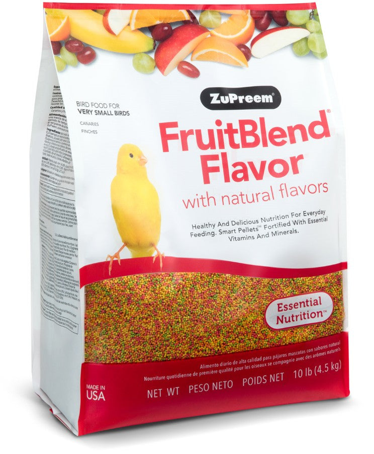 10 lb ZuPreem FruitBlend Flavor with Natural Flavors Bird Food for Very Small Birds