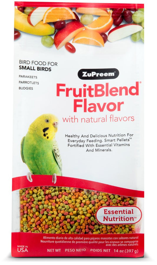 14 oz ZuPreem FruitBlend Flavor with Natural Flavors Bird Food for Small Birds