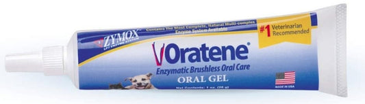 1 oz Zymox Oratene Brushless Oral Care Antiseptic Gel for Dogs and Cats